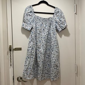 J.crew floral off the shoulder dress.